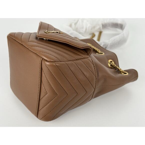 Saint Laurent Joe Nano Bucket Bag Brown Matelassé Leather with Gold Hardware C-6 - Picture 9 of 16